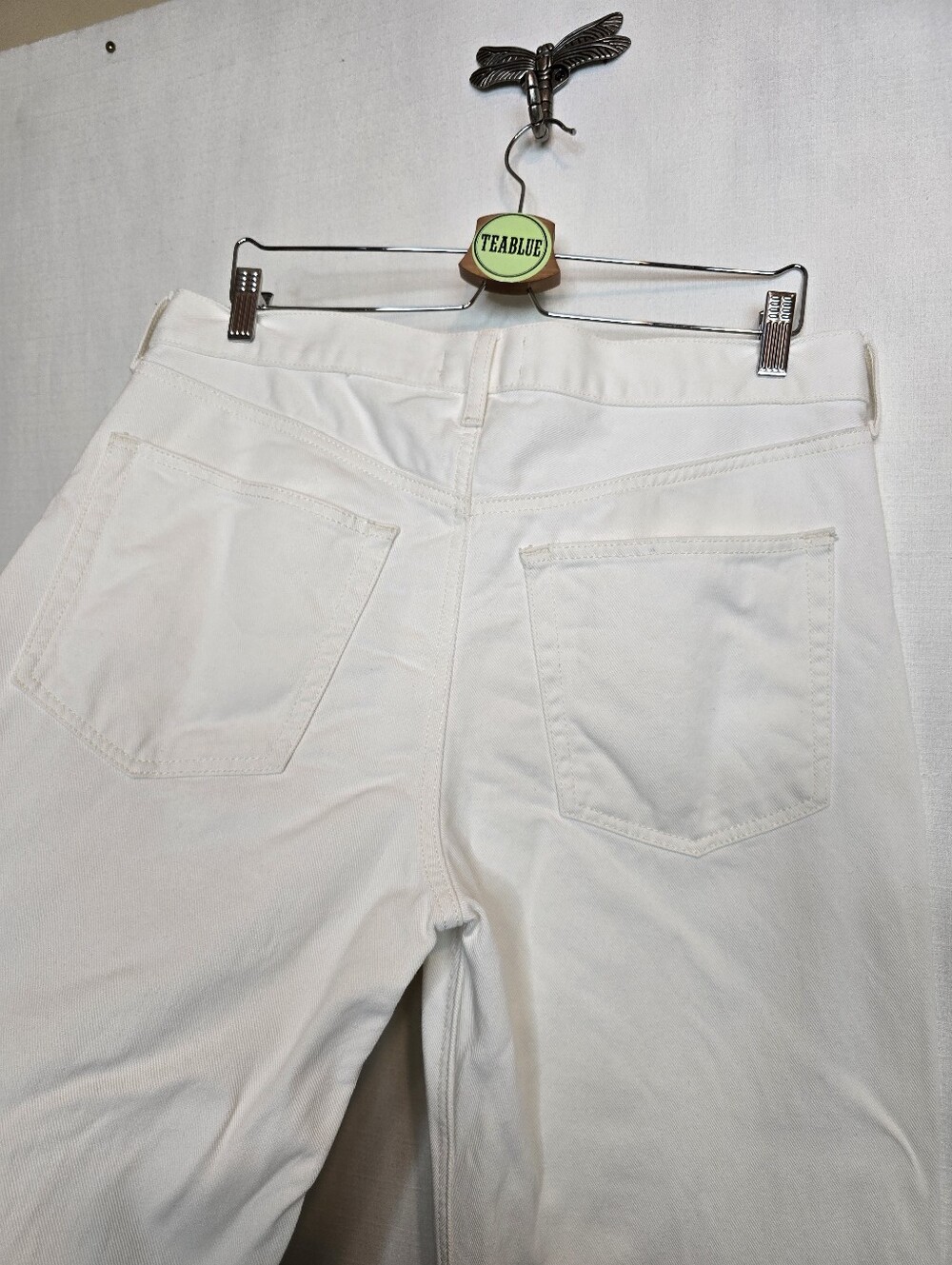 ÉTICA Stanton Relaxed Wide Leg Jeans 31 Natural White Organic Cotton Tall - Picture 8 of 15